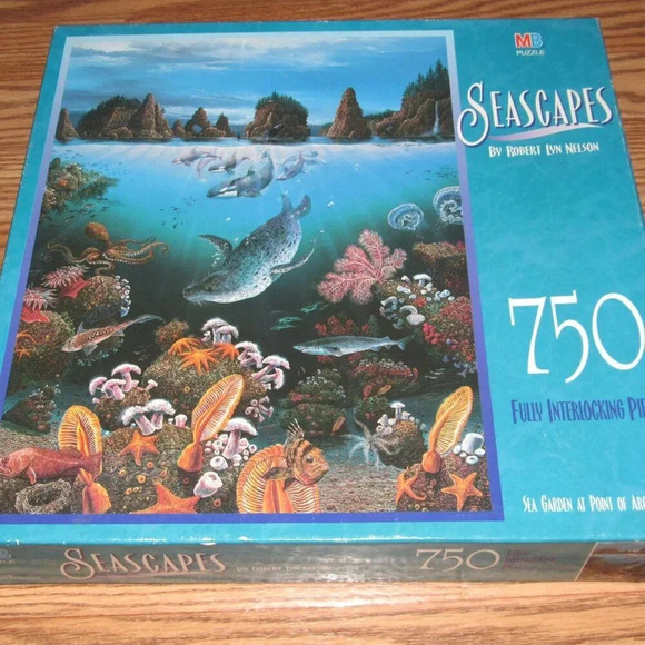 “SEASCAPES” Fully Interlocking 750 Piece Puzzle by Robert Lyn Nelson~18" x 24"